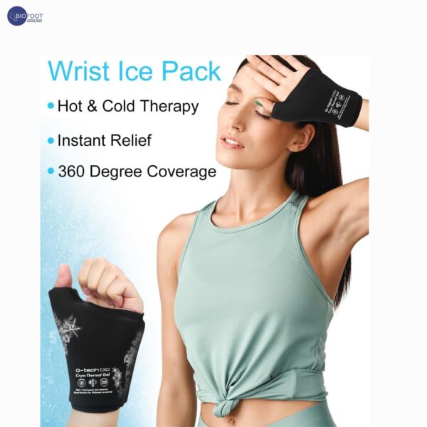 Q-Tech Cryo-Thermal Sleeves Solid Silicone Gel, Hot and Cold Pack for Hand Rehabilitation - Image 4