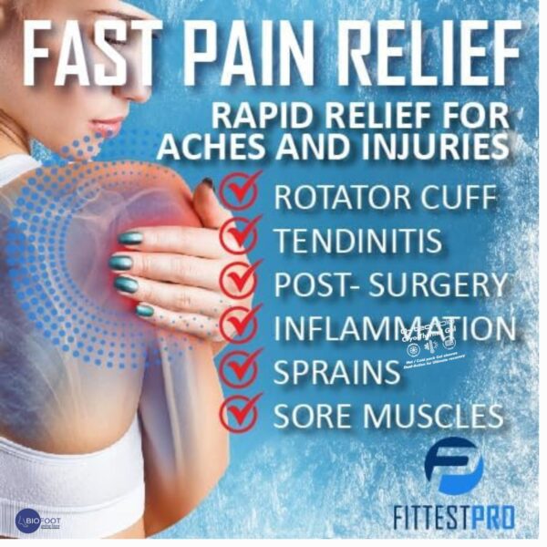 Q-Tech Cryo-Thermal Sleeves Solid Silicone Gel, Hot and Cold Pack for Shoulder Rehabilitation - Image 2