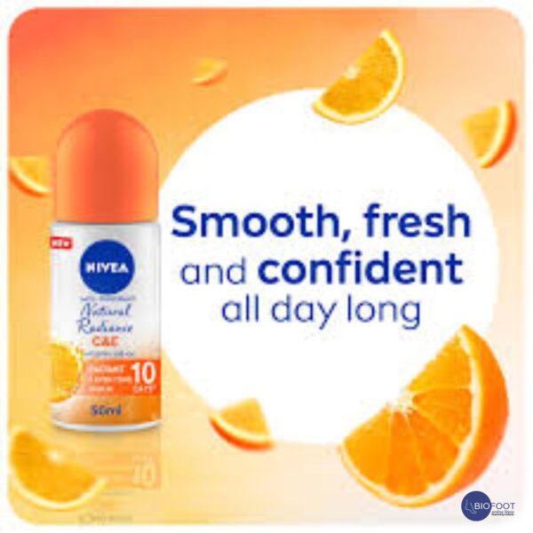 Nivea Deodorant Natural Radiance Vitamin Roll On 50ml - Image 4