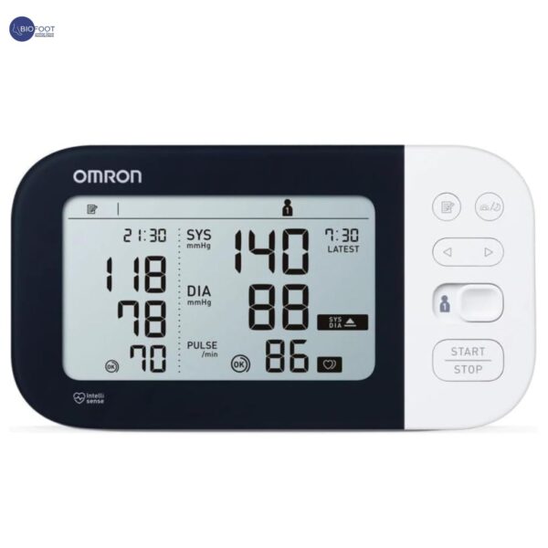 OMRON M7 Intelli IT Upper Arm AFiB Blood Pressure Monitor, 2 Users data, Clinically Validated Supports Diabetics, Large Cuff 22-42cm Automatic Smart Home BP Machine Bluetooth App - Image 2