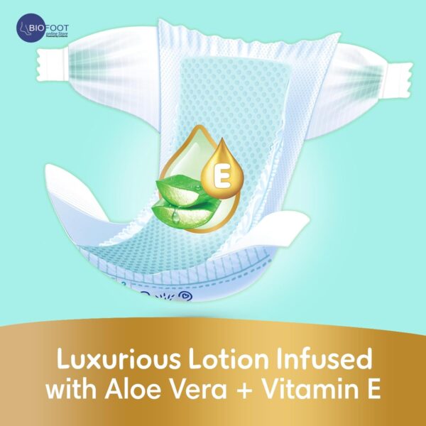 Pampers Ultimate Comfort Taped Diapers, Size 3, 6-10kg, Lotion infused with Aloe Vera and Vitamin E, x1000 Leak Locks Technology for Leakage Protection, Giant Pack, 84 Count - Image 5