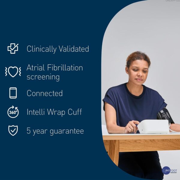 OMRON M7 Intelli IT Upper Arm AFiB Blood Pressure Monitor, 2 Users data, Clinically Validated Supports Diabetics, Large Cuff 22-42cm Automatic Smart Home BP Machine Bluetooth App - Image 6