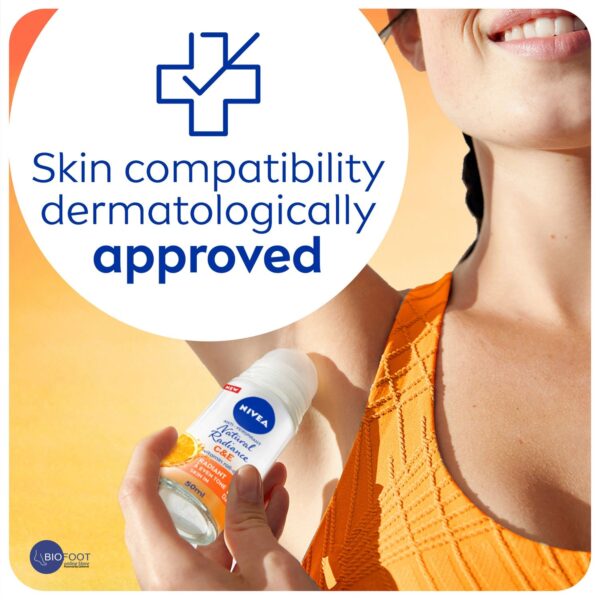 Nivea Deodorant Natural Radiance Vitamin Roll On 50ml - Image 2