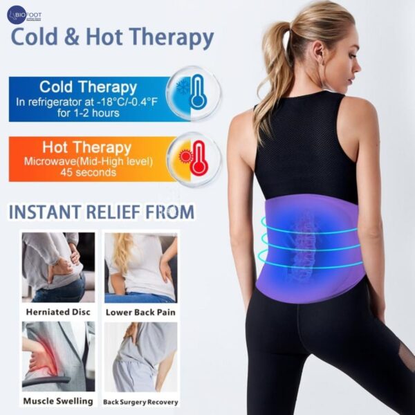 Q-Tech Cryo-Thermal Sleeves Solid Silicone Gel, Hot and Cold Pack for Lower Back Rehabilitation - Image 3