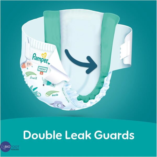 Pampers Rash Protection Taped Diapers, Size 6, 13+kg, +50% Aloe Vera Lotion for Rash Protection, 3x Fortified Layers for Leakage Protection, Giant Pack, 46 Count - Image 2