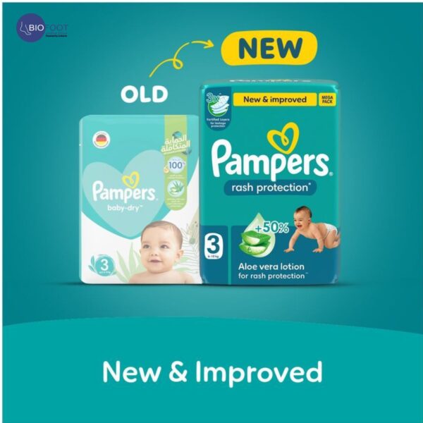 Pampers Tapped Rash Protection Size 3, 6-10kg 46counts - Image 2