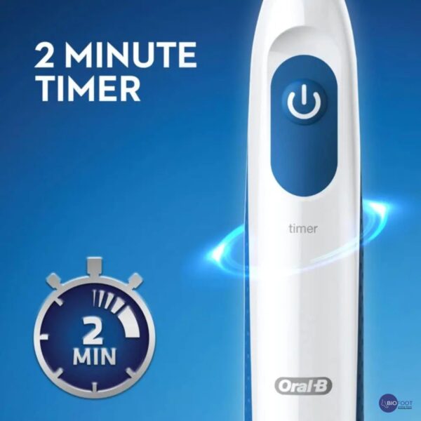 Oral-B  Revolution DB 400.010 Battery Powered Toothbrush 2 Minutes Timer, Remove Plaque with Deeper Reach between teeth, Soft Rubberized Ergonomic Handle 2D Cleaning - White - Image 5