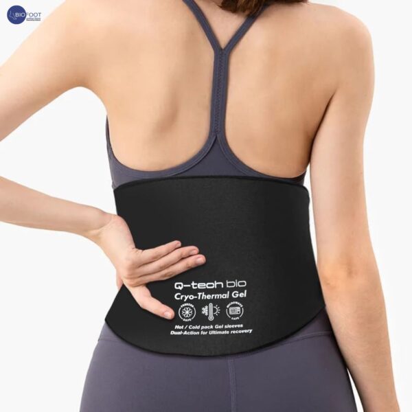 Q-Tech Cryo-Thermal Sleeves Solid Silicone Gel, Hot and Cold Pack for Lower Back Rehabilitation
