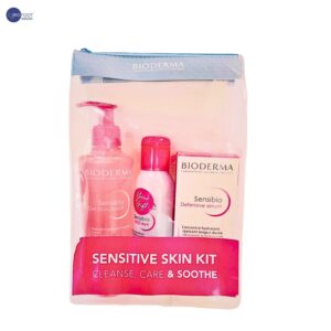 Bioderma Sensibio Gel Moussant 200ml, Defensive Serum 30 and H20 125ml Sensitive Skin Kit
