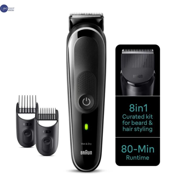Braun MGK 3440 8 in 1 Style Kit 3, Multi Grooming Kit for Beard and Hair Grooming, Curated Tools for Beard Trimming, Precision Shaving, and Hair Clipping - Image 5
