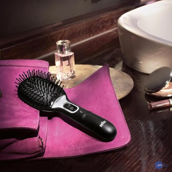Braun Satin 7 Hair Styler Comb Brush, Black, BR710 - Image 4