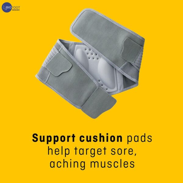 Futuro Comfort Stabilizing Back Support,Support cushion pads help target sore,Aching muscles,Firm support, Grey - Image 4