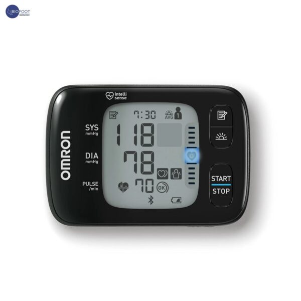 OMRON RS7  Intelli IT Automatic Wrist Blood Pressure Monitor for Home Use or on The Go - Clinically Validated BP Monitor Including Use on Obese People, Blood Pressure Machine with Free Smartphone App and Positioning Sensor - Image 2