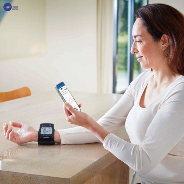 OMRON RS7  Intelli IT Automatic Wrist Blood Pressure Monitor for Home Use or on The Go - Clinically Validated BP Monitor Including Use on Obese People, Blood Pressure Machine with Free Smartphone App and Positioning Sensor - Image 4