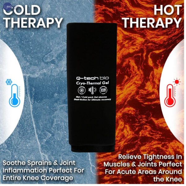 Q-Tech Cryo-Thermal Sleeves Solid Silicone Gel, Hot and Cold Pack for Knee Rehabilitation - Image 4