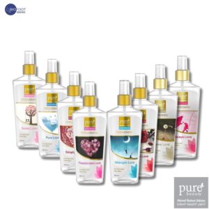 Pure Beauty  Body Splash for Women 250ml Buy one get One ( Simply Love) (Passionate Love)(Midnight Love)(Secret Love) (Sweet Love)(Pure Love)(Forever Love)(Always Love)