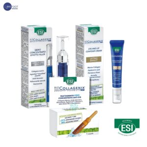 ESI Bio Collagenix Bundle (Booster Serum Filler Effect 10ml) (ESI Bio collagenix Eye Lip Cream Lifting 15ml) (ESI Bio Collagenix Concentrated Anti Aging Face Treatment 1Ampoules)