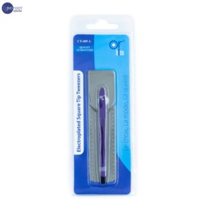 Or Bleu CT-409A Electroplated Square Tip Tweezers