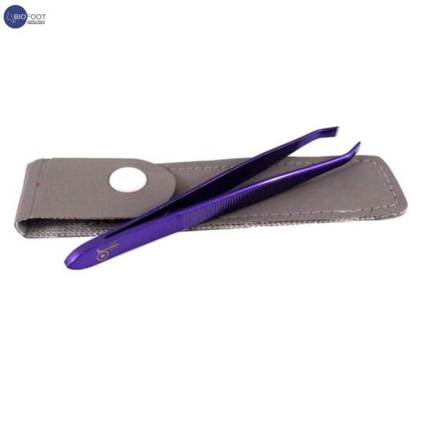 Or Bleu CT-409A Electroplated Square Tip Tweezers - Image 5