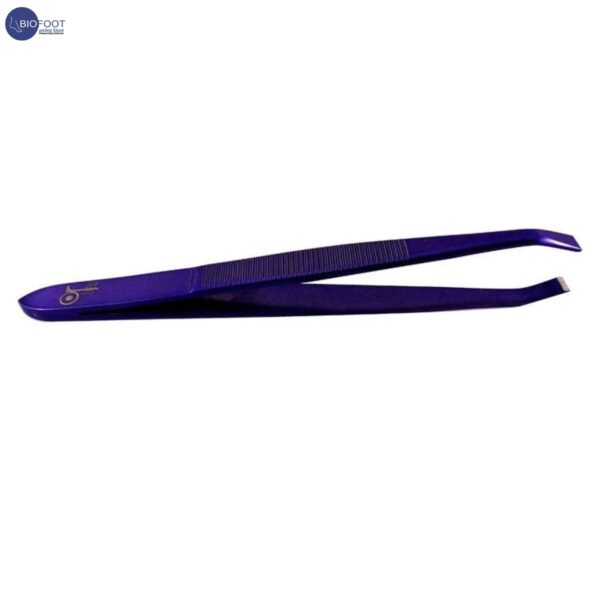 Or Bleu CT-409A Electroplated Square Tip Tweezers - Image 2