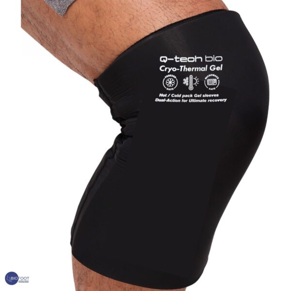 Q-Tech Cryo-Thermal Sleeves Solid Silicone Gel, Hot and Cold Pack for Knee Rehabilitation