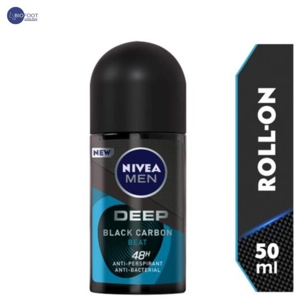 Nivea Deodorant Deep Black Carbon Beat 48H Roll On 50ml - Image 4