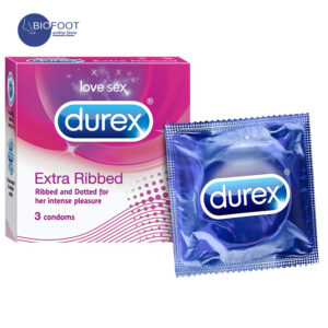 Durex Condoms Extra Ribbed 3's