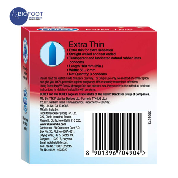 Durex Condoms Extra Thin 3's - Image 2