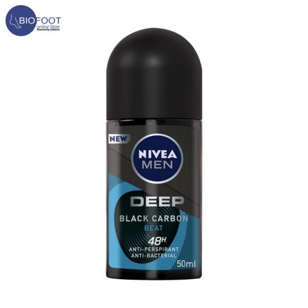 Nivea Deodorant Deep Black Carbon Beat 48H Roll On 50ml