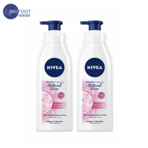 Nivea Natural Glow UV Filter Body Lotion with Vitamin for Normal to Dry Skin offer pack 400+400ml
