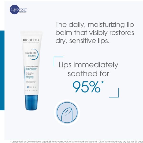 Bioderma Atoderm Restorative Lip Balm for Very Dry Sensitive Skin, 15ml - Image 3