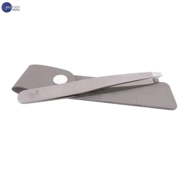 Or Bleu CT-409C Square Tip Tweezers (Satin Finish) - Image 2