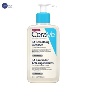 CeraVe SA Smoothing Cleanser | Face and Body Salicylic Acid Wash and Exfoliant for Normal, Dry and Rough Skin with Hyaluronic Acid, Niacinamide and Ceramides| Fragrance Free Non-Comedogenic | 236 ML
