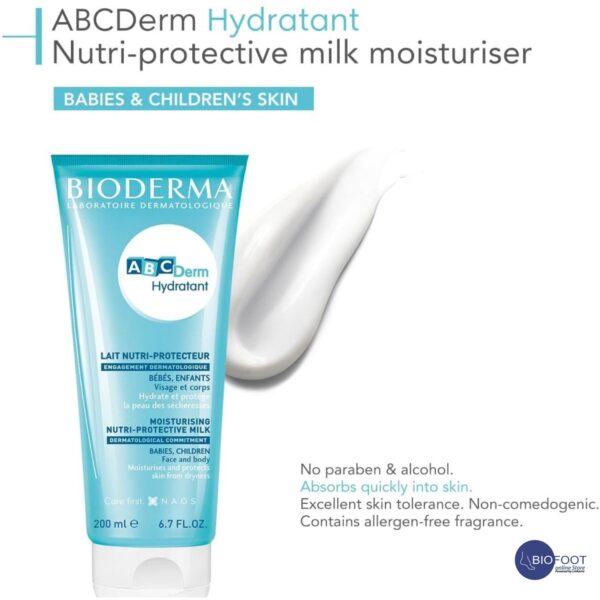 Bioderma Abcderm Hydrating Cream Body Lotions, 200ml - Image 4