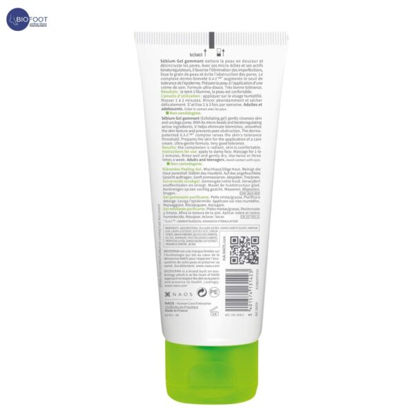Bioderma Sebium Exfoliating Purifying Gel Combination to Oily Skin, 100ml - Image 2