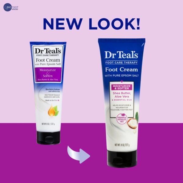 Dr Teal's Foot Cream with Pure Epsom Salt Moisturize & Soften 227g - Image 3