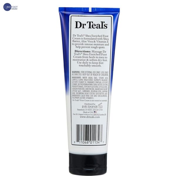 Dr Teal's Foot Cream with Pure Epsom Salt Moisturize & Soften 227g - Image 2