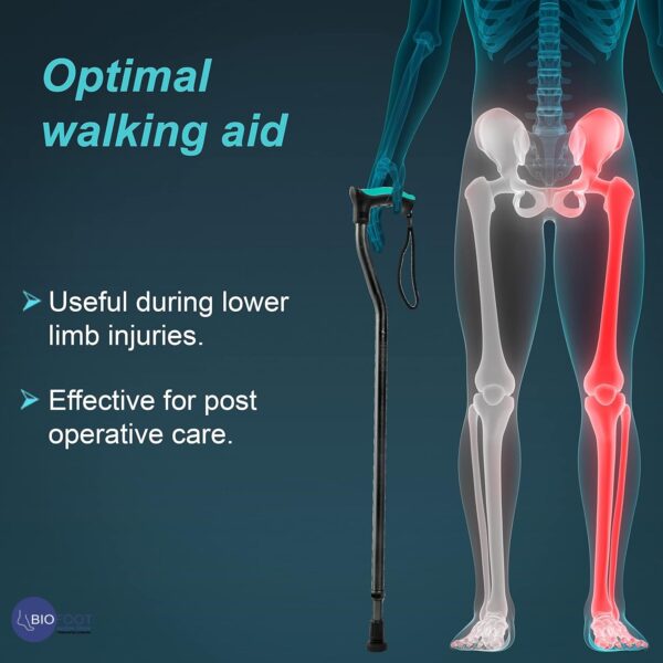 Tynor walking Aids Stick W3098 - Image 2