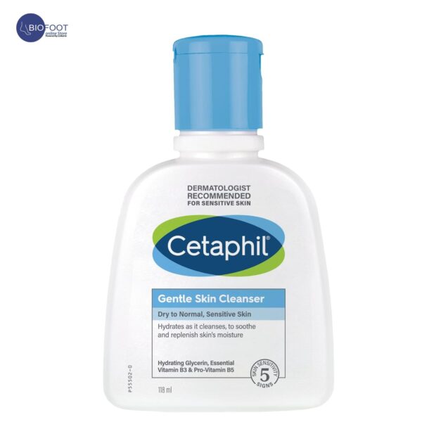 Cetaphil Gentle Skin Cleanser, Face & Body Wash for Men & Women, Dry to Normal and Sensitive Skin, Unscented, 118ml
