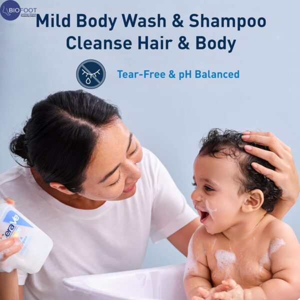 Cerave baby wash & shampoo, fragrance, paraben, & sulfate free shampoo for tear-free baby bath time, 237ml - Image 4