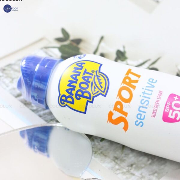 Banana Boat Sport Sensitive Sunscreen Spray SPF50+ 170g - Image 3