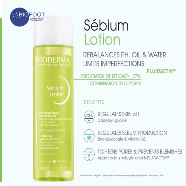 Bioderma Sebium Lotion Rebalancing Water Oil for Combination to Oily Skin 200ml - Image 4