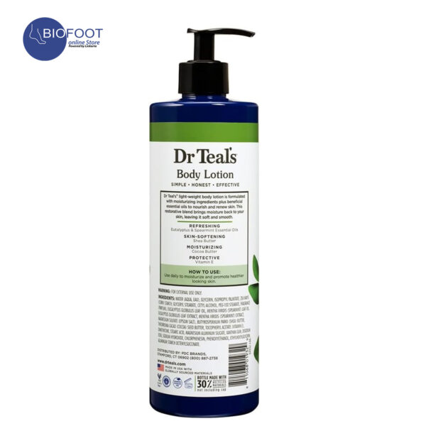 Dr Teal's Eucalyptus & Spearmint Essential Oil Body Lotion 532ml - Image 5