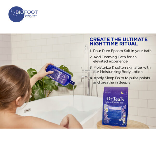 Dr Teal's Foaming Bath Lavender & Chamomile Essential Oil Blend 1000ml - Image 6