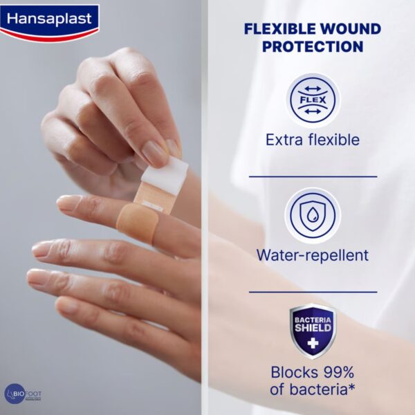 Hansaplast Elastic Plasters, Extra Flexible & Breathable, 20 Strips - Image 3