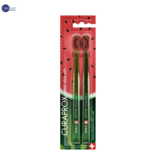 Curaprox CS 5460 Duo Watermelon Summer Edition 2024 Toothbrush Set | 2 Ultra-Soft Brushes for Gentle Cleaning | Perfect for Sensitive Gums | Limited Edition