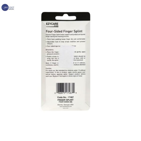 Ezycare Finger Splint Four Sided 17487 M - Image 2