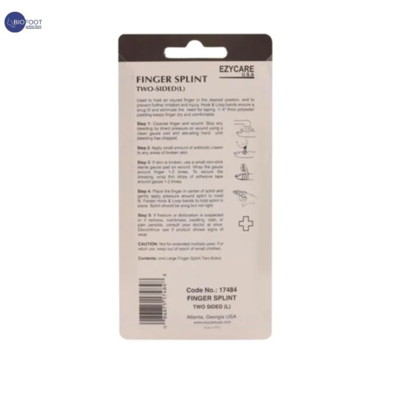 Ezycare Two Sided Finger Splint 17484 L - Image 2