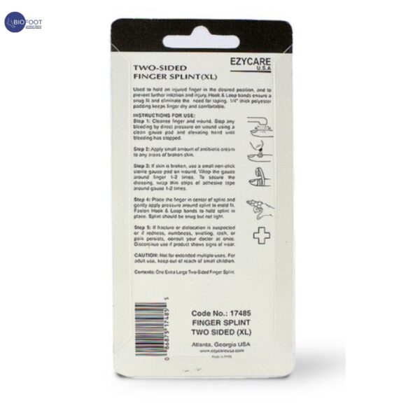 Ezycare Finger Splint Two Sided 17485 XL - Image 2