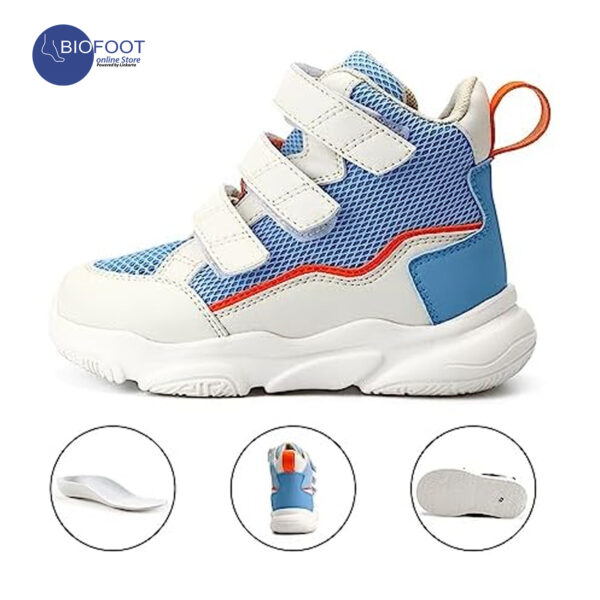 Princepard Orthopedic Kids Shoe White Blue TQDW-LB - Image 3
